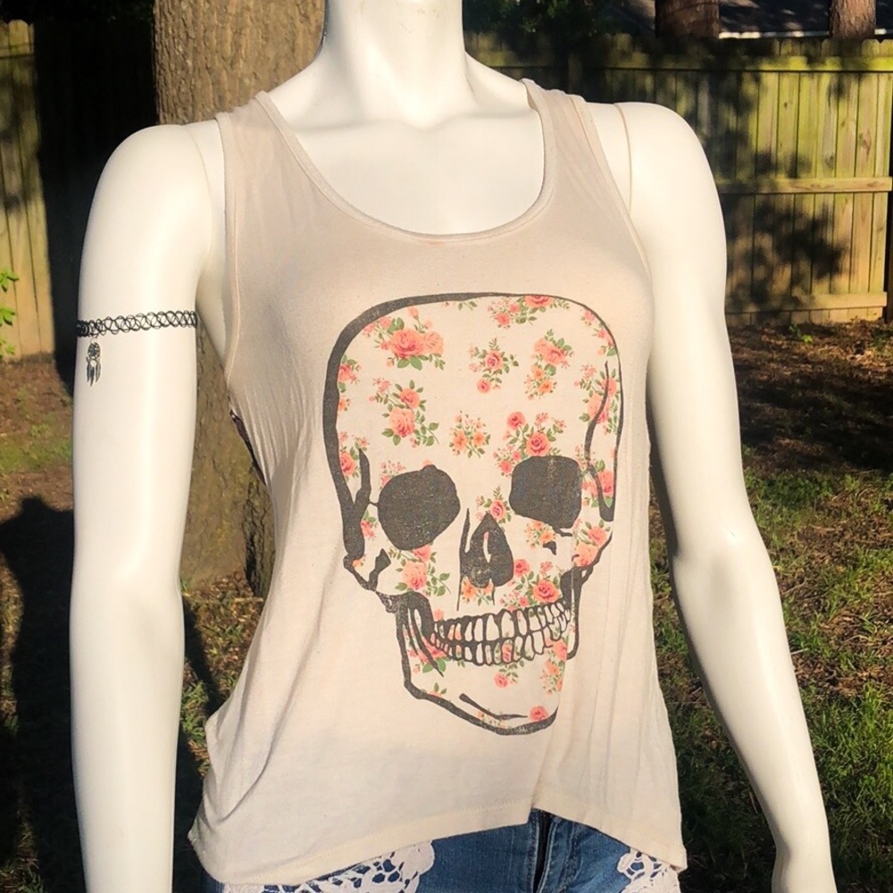 Floral Skull Top